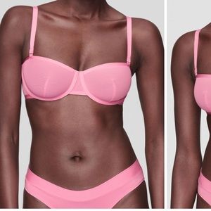 Cuup balconette mesh rose bra set